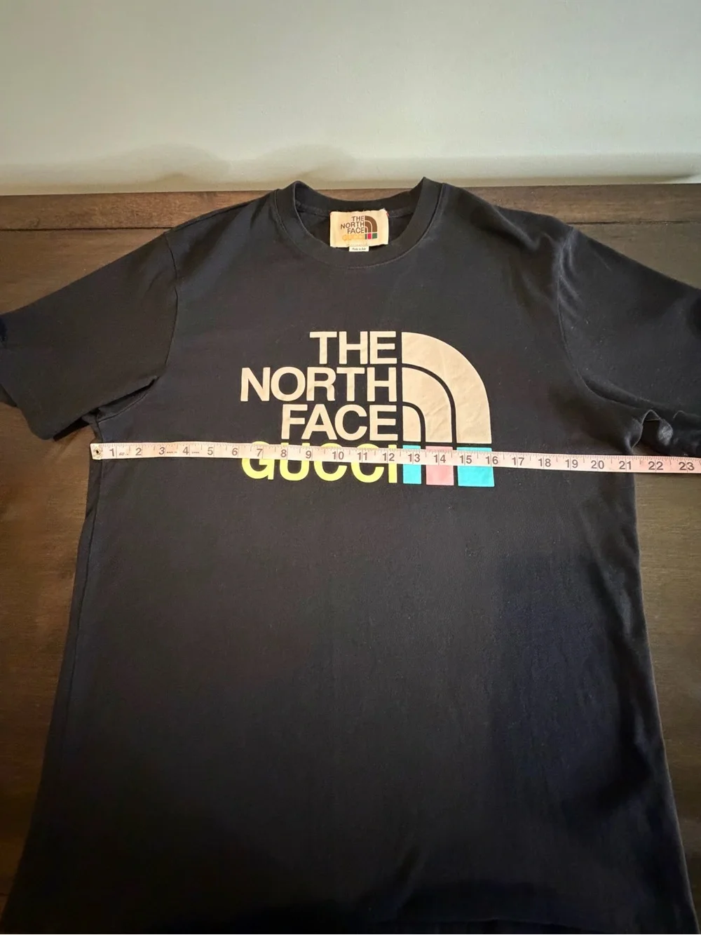 Gucci x The North Face Logo T-Shirt Black Large Made in Italy